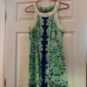 Lilly Pulitzer Green and Navy Mini Dress